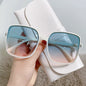 Fashionable wide temple sunglasses 4016